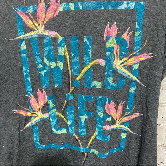 Adidas Gray The Go To Tee Wild Life Graphic Tee T Shirt - Picture 3 of 5